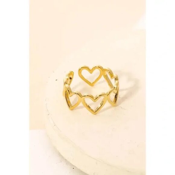 ($7) Open Heart Design Ring - Picture 1 of 2